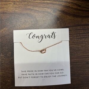 Elegant Rose Gold Knot Necklace Congratulations